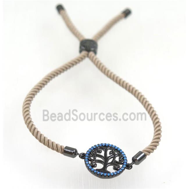 handmade bracelet with nylon wire, zircon bead