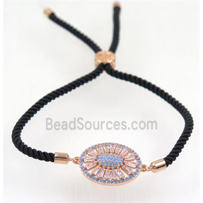 handmade bracelet with nylon wire, zircon bead