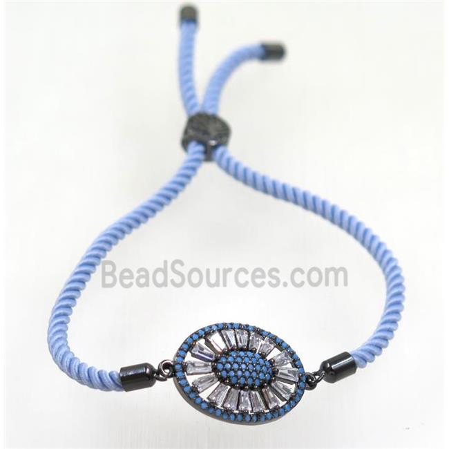 handmade bracelet with nylon wire, zircon bead