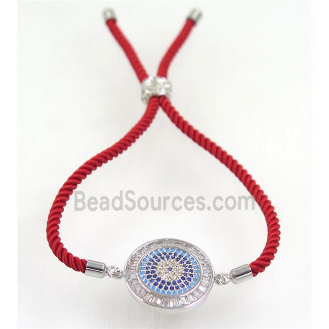 handmade bracelet with nylon wire, zircon bead