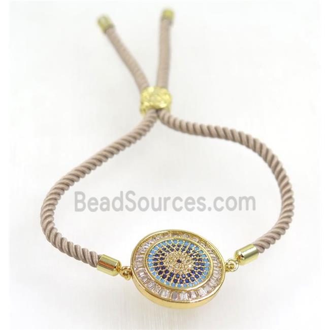 handmade bracelet with nylon wire, zircon bead