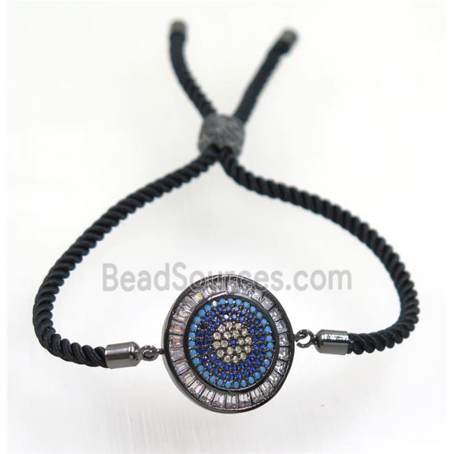 handmade bracelet with nylon wire, zircon bead