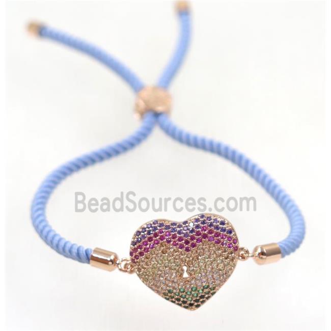 handmade bracelet with nylon wire, zircon bead