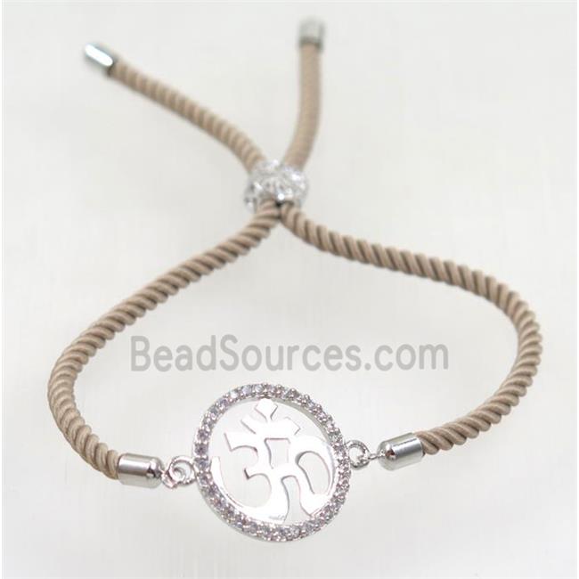 handmade bracelet with nylon wire, zircon bead