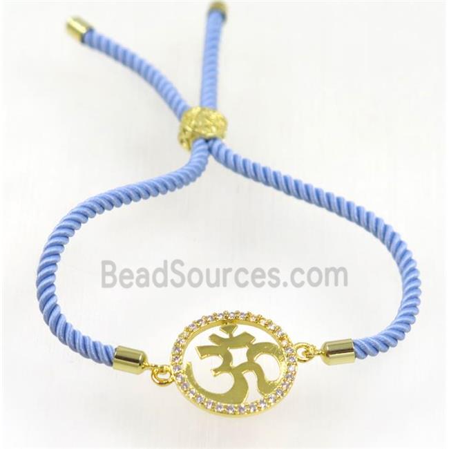 handmade bracelet with nylon wire, zircon bead