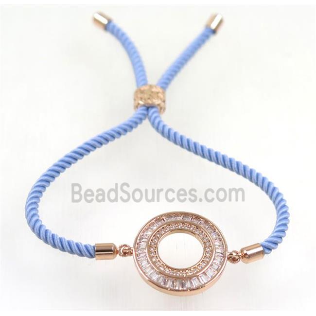 handmade bracelet with nylon wire, zircon bead