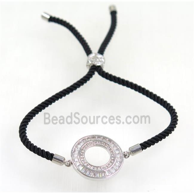 handmade bracelet with nylon wire, zircon bead