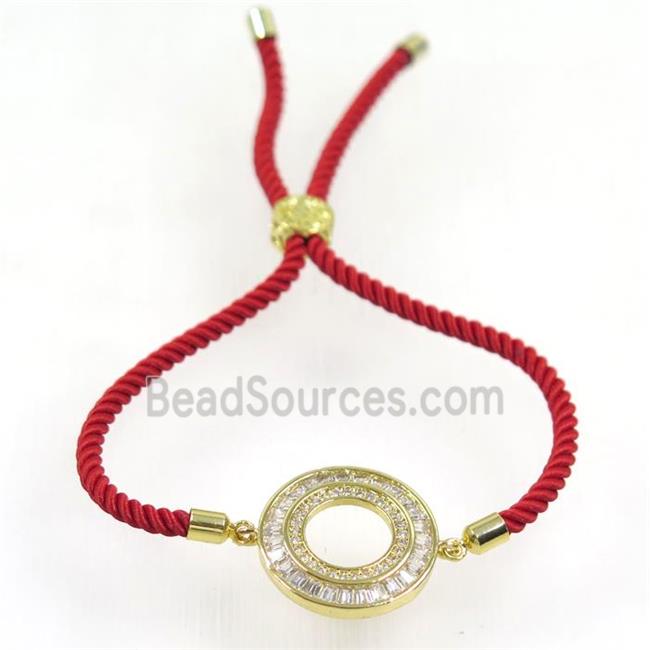 handmade bracelet with nylon wire, zircon bead