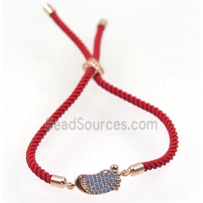 handmade bracelet with nylon wire, zircon bead