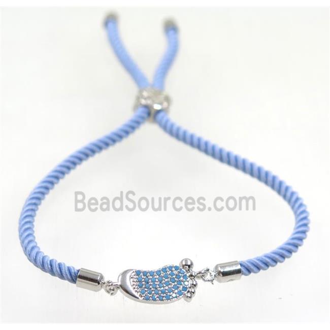 handmade bracelet with nylon wire, zircon bead