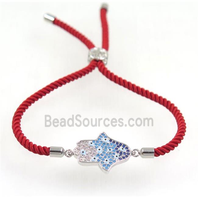 handmade bracelet with nylon wire, zircon bead