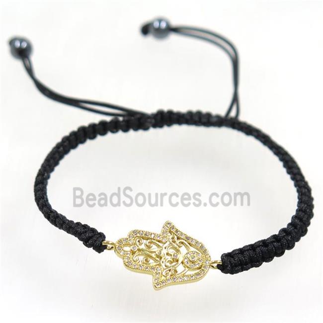 handmade bracelet with nylon wire, zircon bead