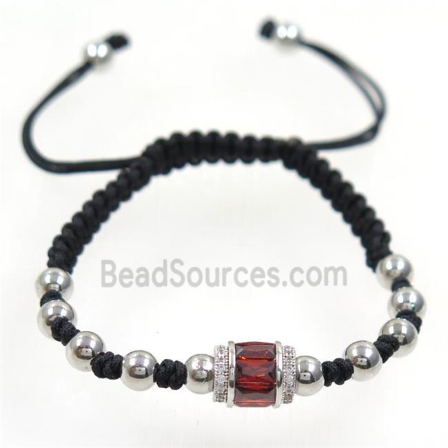 handmade bracelet with nylon wire, zircon