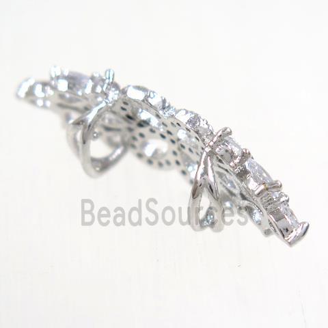 copper bead paved zircon, platinum