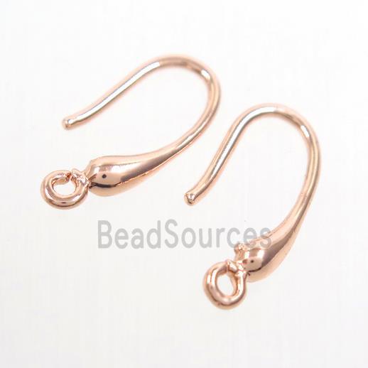 copper earring hook, color keeping, rose gold