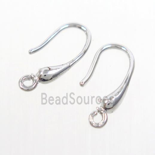 copper earring hook, color keeping, platinum plated