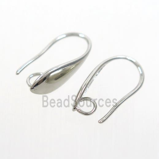 copper earring hook, color keeping, platinum plated