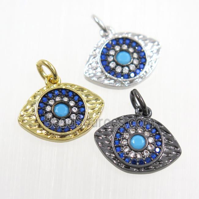 copper eye pendants paved zircon, mix color