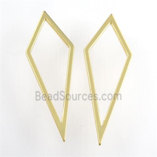 copper rhombus jumpring, gold plated