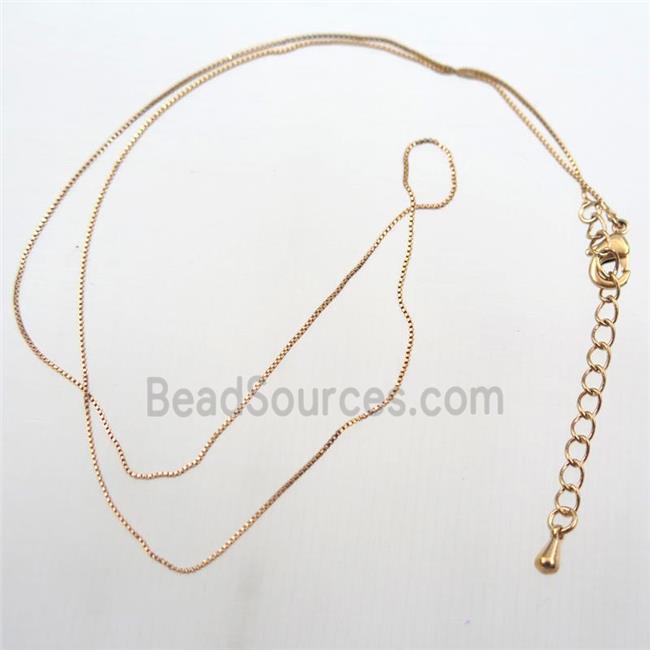 copper necklace chain, rose gold