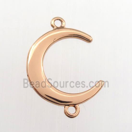 copper moon connector, rose gold