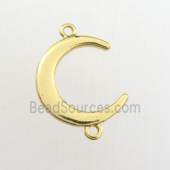 copper moon connector, gold plated