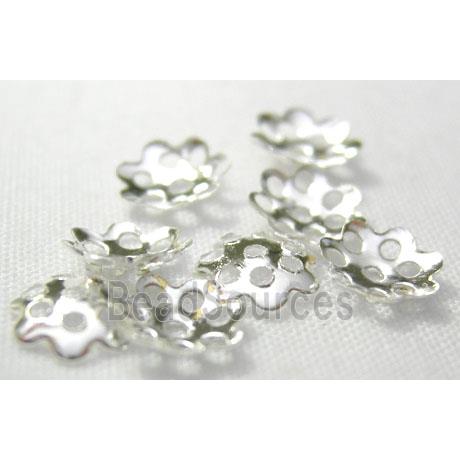 Silver Plated Bead Caps, Iron