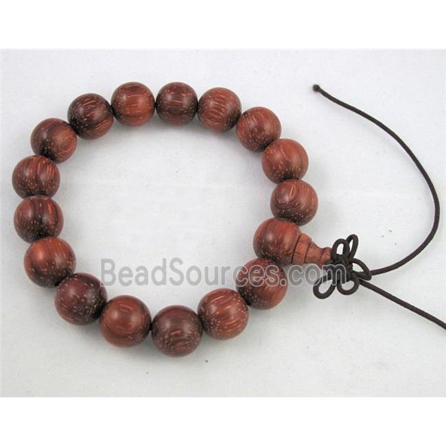 red Narra Rosewood bracelet, stretchy