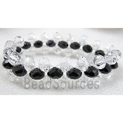 Chinese Crystal Glass Bracelet, stretchy