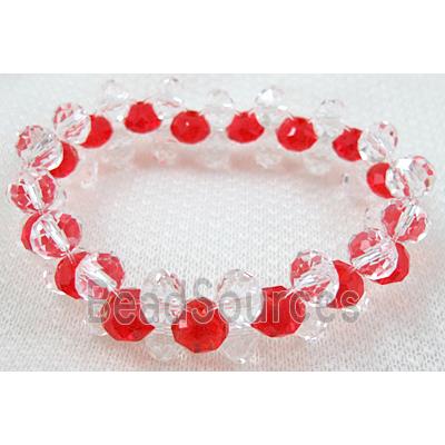 Chinese Crystal Glass Bracelet, stretchy