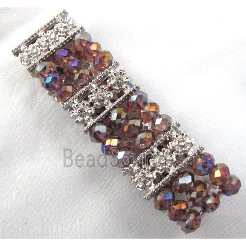 Stretchy Chinese Crystal glass Bracelet