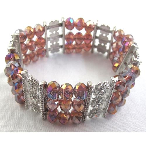 Stretchy Chinese Crystal glass Bracelet