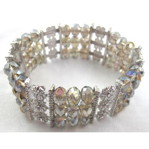 Stretchy Chinese Crystal glass Bracelet