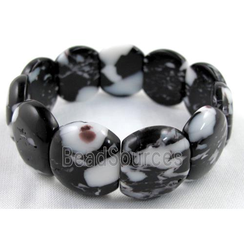 black jasper bracelet, stretchy