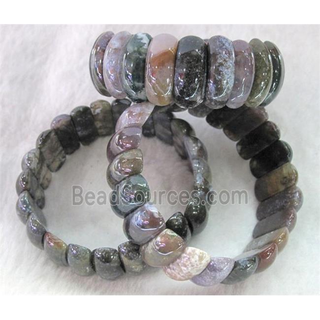 Indian agate bracelet, stretchy