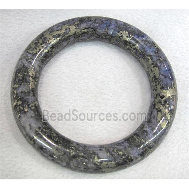 golden-spot purple jasper bangle