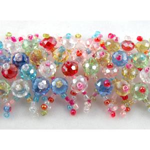 Chinese Crystal glass Bracelet, seed glass bead, colorful