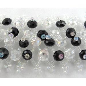 Chinese Crystal glass Bracelet, seed glass bead