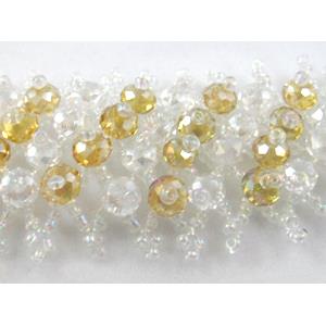 Chinese Crystal glass Bracelet, seed glass bead