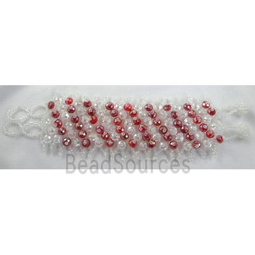 Chinese Crystal glass Bracelet, seed glass bead