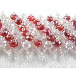 Chinese Crystal glass Bracelet, seed glass bead