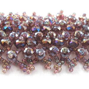 Chinese Crystal glass Bracelet, seed glass bead