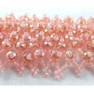 Chinese Crystal glass Bracelet, seed glass bead