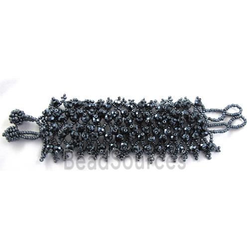 Chinese Crystal glass Bracelet, seed glass bead