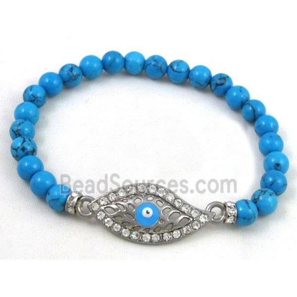 handmade fashion turquoise bracelet, stretchy