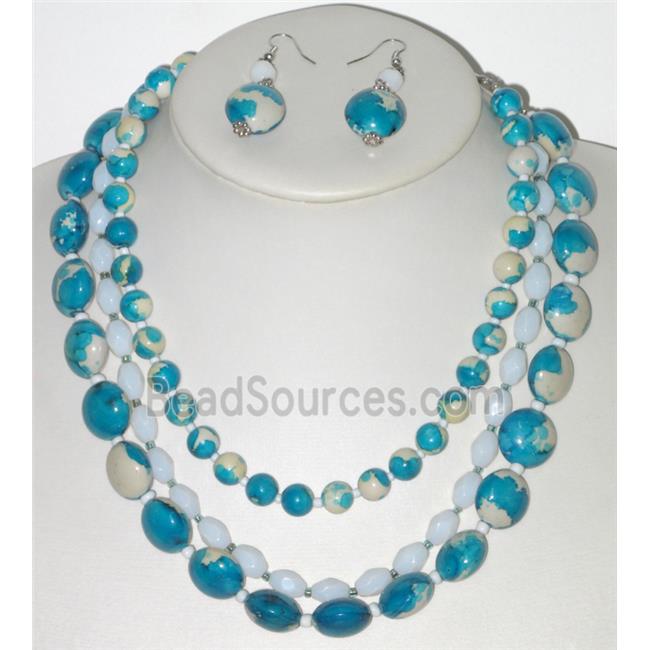 DIY Plastic Necklace, mixed color