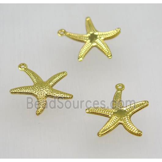 Raw Brass starfish pendant