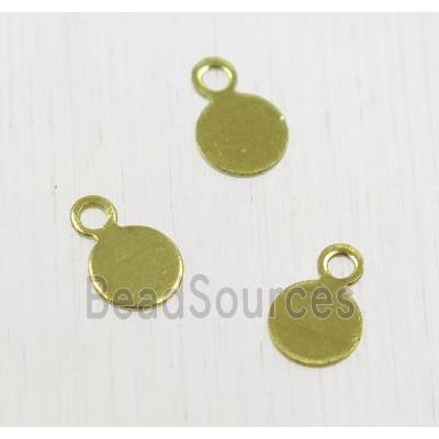 Raw Brass circle pendant