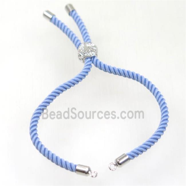 blue nylon cord bracelet chain