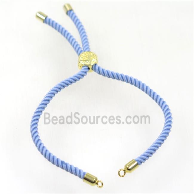 blue nylon cord bracelet chain